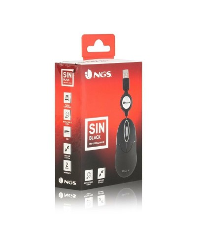 Souris Optique Rétractable NGS SINBLACK Noir