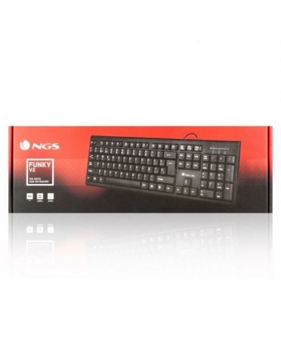 Teclado NGS NGS-KEYBOARD-0344 Negro Qwerty Español
