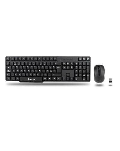 clavier et souris NGS EUPHORIA KIT Noir QWERTY Qwerty US Sans fil