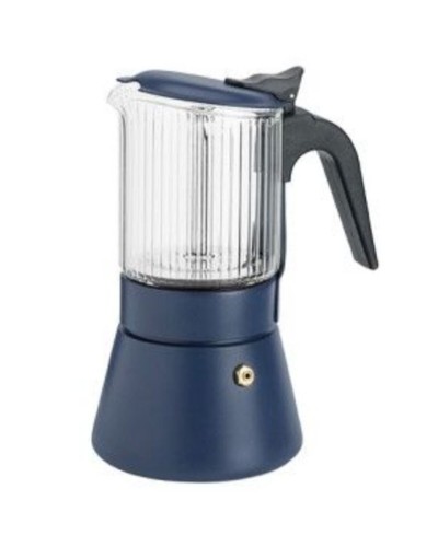 Cafetera Italiana Inoxibar 55096 Azul 4 Tazas