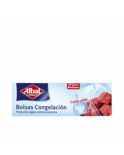 Set de Bolsas Reutilizables para Alimentos Albal Mediano Congelador 40 unidades