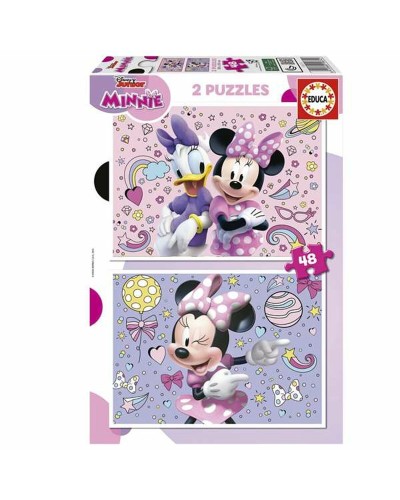 2 palapelin setti Educa Minnie Mouse 48 Kappaletta