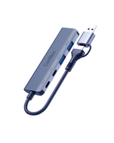 USB-Kabel CoolBox COO-HUB-C-CCAA Grau