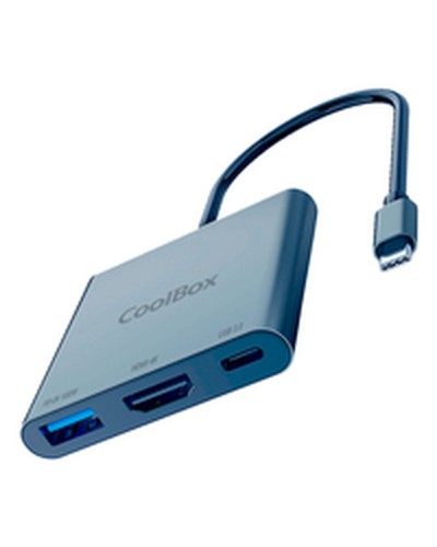 Hub USB CoolBox COO-DOCK-C-31 Grigio 100 W