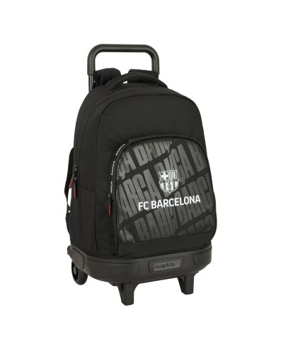 Skolväska med hjul F.C. Barcelona Svart 33 x 45 x 22 cm