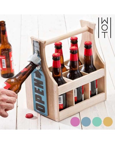 Botellero de pie Wagon Trend Madera 6 botellas