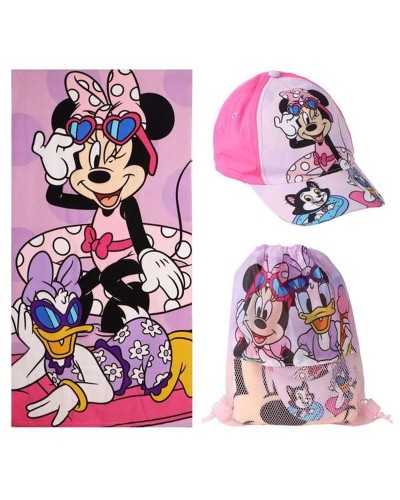Toalla de Playa Minnie Mouse Rosa 70 x 140 cm
