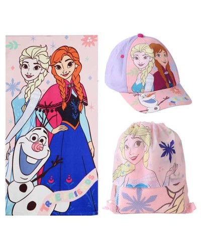 Strandhanddoek Frozen Blauw 70 x 140 cm (3 Onderdelen)