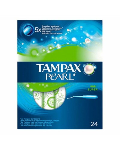 Pakje Tampons Pearl Super Tampax Tampax Pearl (24 uds) 24 uds