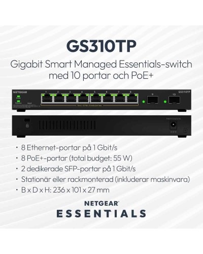Kytkin Netgear GS310TP-200EUS