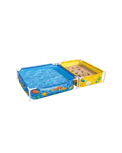 Bestway Piscine Rigide Enfant Avec Bac à Sable 213x122x30,5 cm +2 ans Jardin 00561