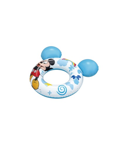 Bestway Flotador Disney Mickey Mouse Con Orejas 74x76 cm +3 a 6 Años Piscina y Playa 09109