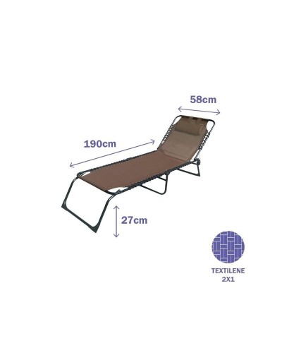 Sun-lounger Marbueno Green 190 x 27 x 58 cm
