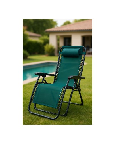 Gepolsterte Campingstuhl Marbueno grün 90 x 108 x 66 cm