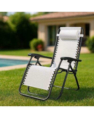 Silla Plegable Marbueno Gris 90 x 108 x 66 cm