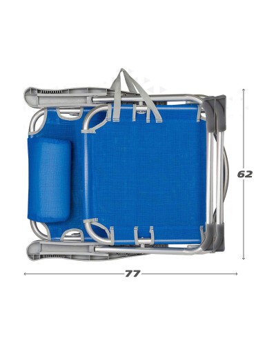 Strandstuhl Aktive Blau 48 x 60 x 90 cm