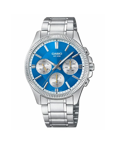 Miesten rannekellot Casio MTP-1375D-2A2VDF Hopeinen (Ø 48,5 mm)