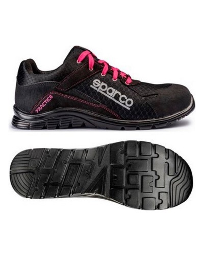 Sparco Practice : Chaussures de Sécurité Noir Rose - Travail Femme
