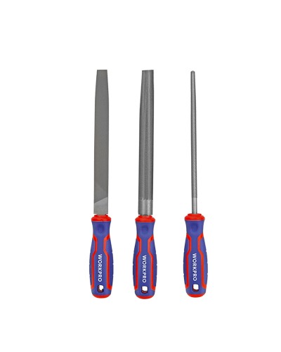 Filuppsättning Workpro 8" 3 Delar