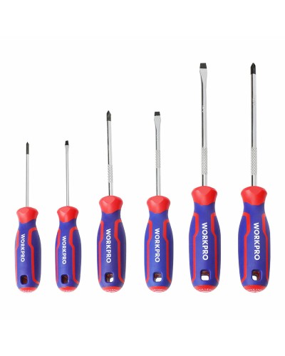 Set di Cacciaviti Workpro 6 Pezzi: Assortimento Completo per Riparazioni e Progetti