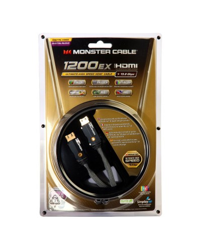 HDMI-Kabel MONSTER 1200HDEXS Zwart 2 m