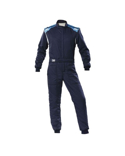 Racing jumpsuit OMP FIRST-S Black Navy Blue 50 FIA 8856-2018