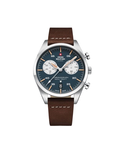 Miesten rannekellot Swiss Military Chrono SM34090.04 Hopeinen