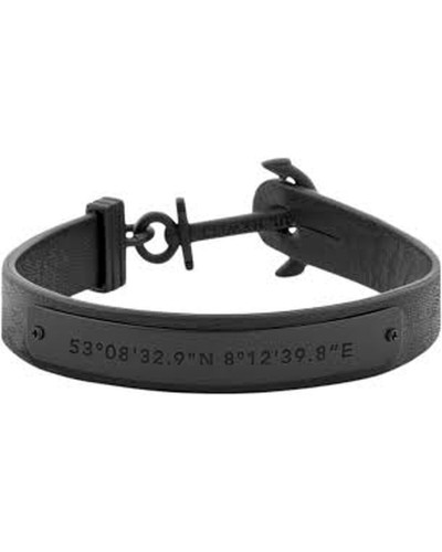 Herrenarmreif Paul Hewitt SIGNUM ***SPECIAL PRICE*** Leder Schwarz