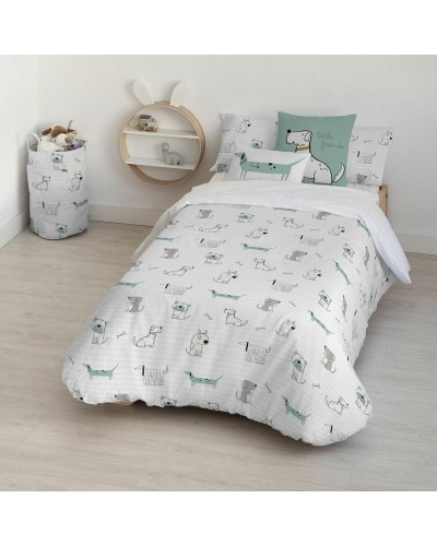 Parure de couette Kids&Cotton Huali Small Bleu 155 x 220 cm