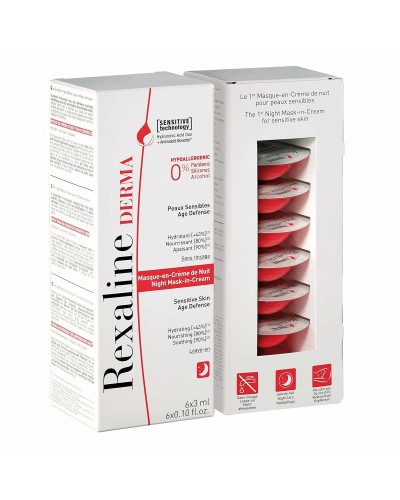 Maschera Idratante Notte Rexaline Repair 3 ml x 6 Pelle sensibile