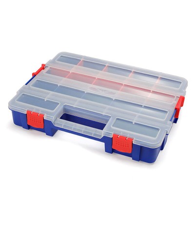Laatikko lokeroilla Workpro polypropeeni 38,2 x 30 x 6,2 cm 18 Osiot
