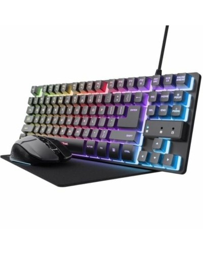 Keyboard with Gaming Mouse Trust GXT794 Spanish Qwerty Multicolour