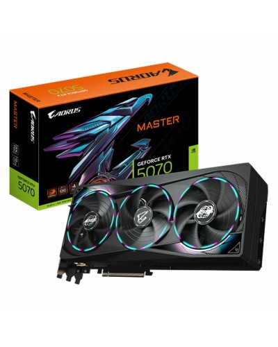 Carte Graphique Gigabyte AORUS GeForce RTX 5070 MASTER 12G nvidia geforce rtx 5070 12 GB GDDR6 GDDR7