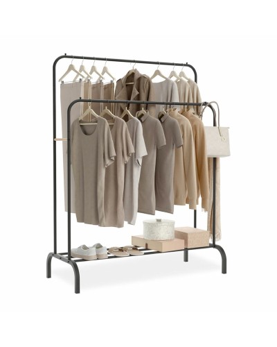 Perchero Newlux Hangy Duo 30: Solución de Ahorro de Espacio Elegante (Negro, Metal, 115 x 50 x 150 cm)
