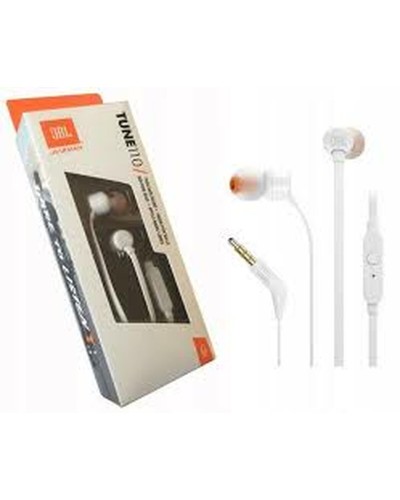 Hoofdtelefoon met microfoon JBL T110 Wit