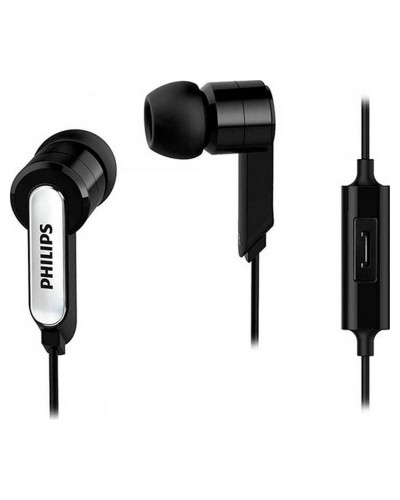 Auriculares con Micrófono Philips SHE1405BK/10 Negro Silicona