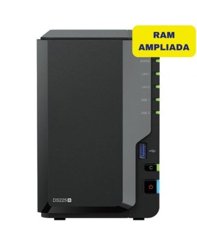 NAS-Netzwerk-Speicher Synology DS225+/6G Schwarz