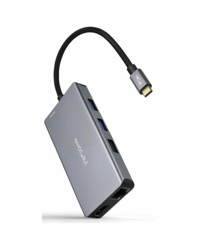 Hub USB NANOCABLE 10.16.1009 Grau 100 W 50 W