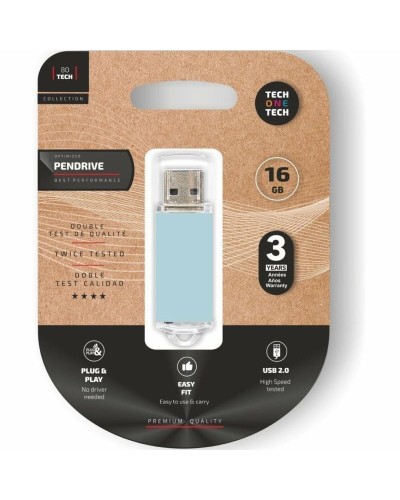 Minnessticka Tech One Tech TEC3010-16 Blå 16 GB