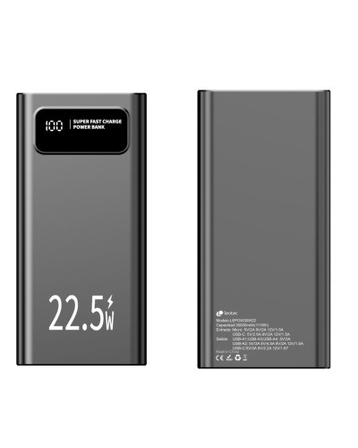 Powerbank LEOTEC LEPOW30W22K Black 30000 mAh