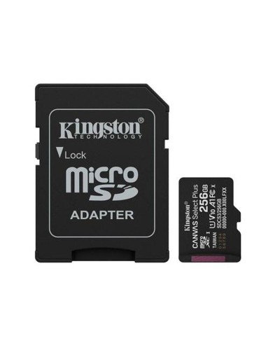 Tarjeta de Memoria Micro SD con Adaptador Kingston SDCS3/256GB 256 GB