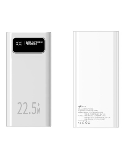 Powerbank LEOTEC LEPOW30W22W Bianco 30000 mAh