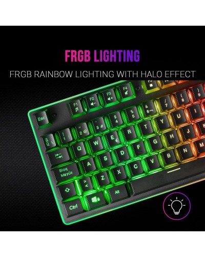 Tastiera e Mouse Gaming Mars Gaming MCPXBES Nero Qwerty in Spagnolo