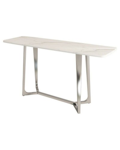 Konsol DKD Home Decor Stål Silver Marmor (150 x 45 x 80 cm)