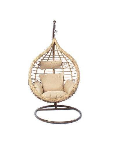 Fauteuil de jardin suspendu DKD Home Decor Beige Marron Multicouleur Aluminium rotin synthétique 90 x 70 x 110 cm