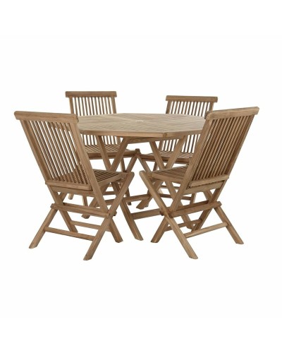 Muebles de Jardín DKD Home Decor Marrón 120 x 120 x 75 cm (5 Piezas)