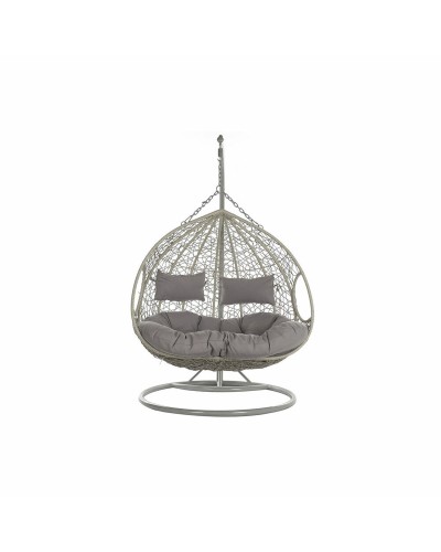 Hanging garden armchair DKD Home Decor 133 x 80 x 110 cm Grey synthetic rattan Aluminium