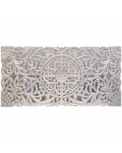 Kopfende des Betts DKD Home Decor Weiß Gold Holz MDF 180 x 4 x 90 cm