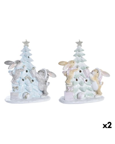 Christmas bauble DKD Home Decor Tree Resin (13,5 x 8 x 16 cm) (2 Units)