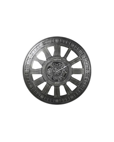 Wanduhr DKD Home Decor Zahnräder Silberfarben Eisen 117 x 9,5 x 117 cm (3 Stück)